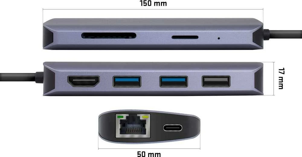 YTC 081 Hub USB C 8 w 1 YENKEE