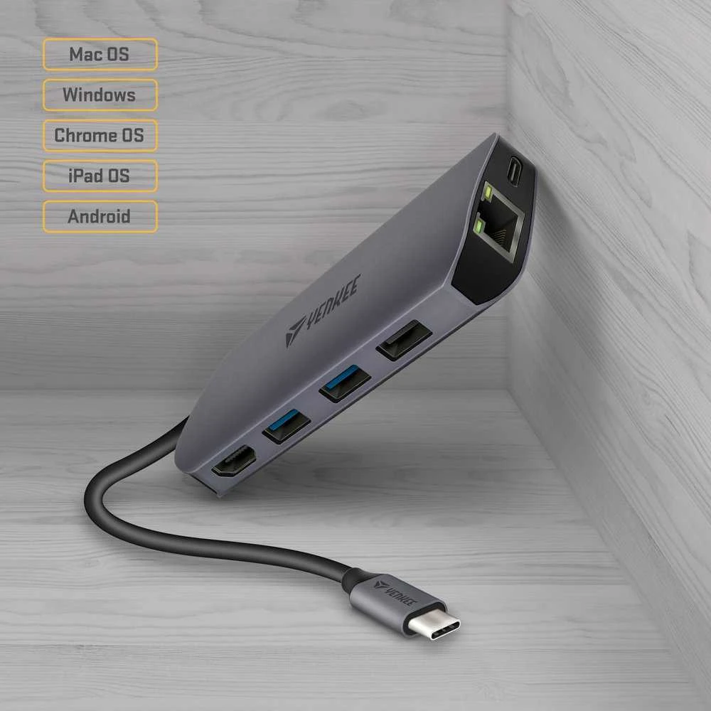 YTC 081 Hub USB C 8 w 1 YENKEE