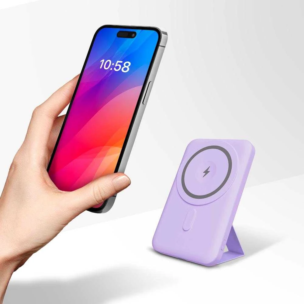 „Yenkee Pocket Power Bank 501“ su silicio įkrovikliu, 5000 mAh, „MagSafe“ technologija