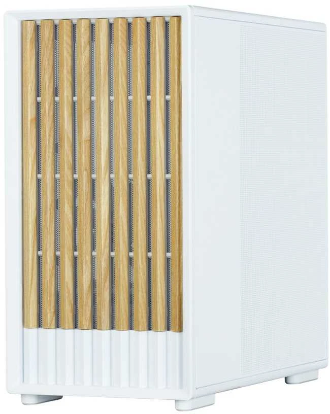 Zalman P10 Namu kompiuterio korpusas, mini bokštas, mATX, grūdintas stiklas - baltas, medinis