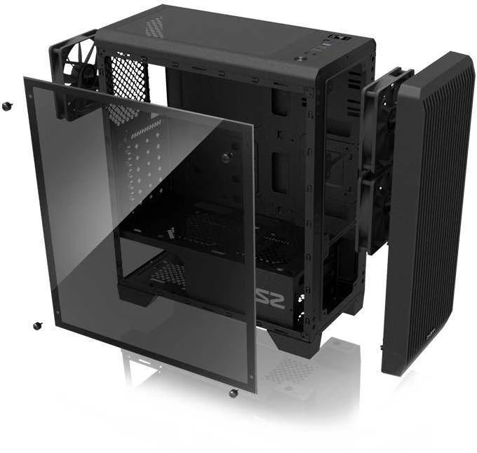 Kompiuterio korpusas Zalman S2 TG ATX Mid Tower PC Case TG fan x3