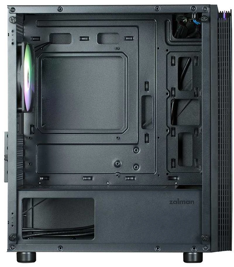 ZALMAN korpusas T4 PLUS, Mini Tower, mATX, 2xUSB 3.0, 1xUSB 2.0, 1x 120mm ARGB ventiliatorius, juodas