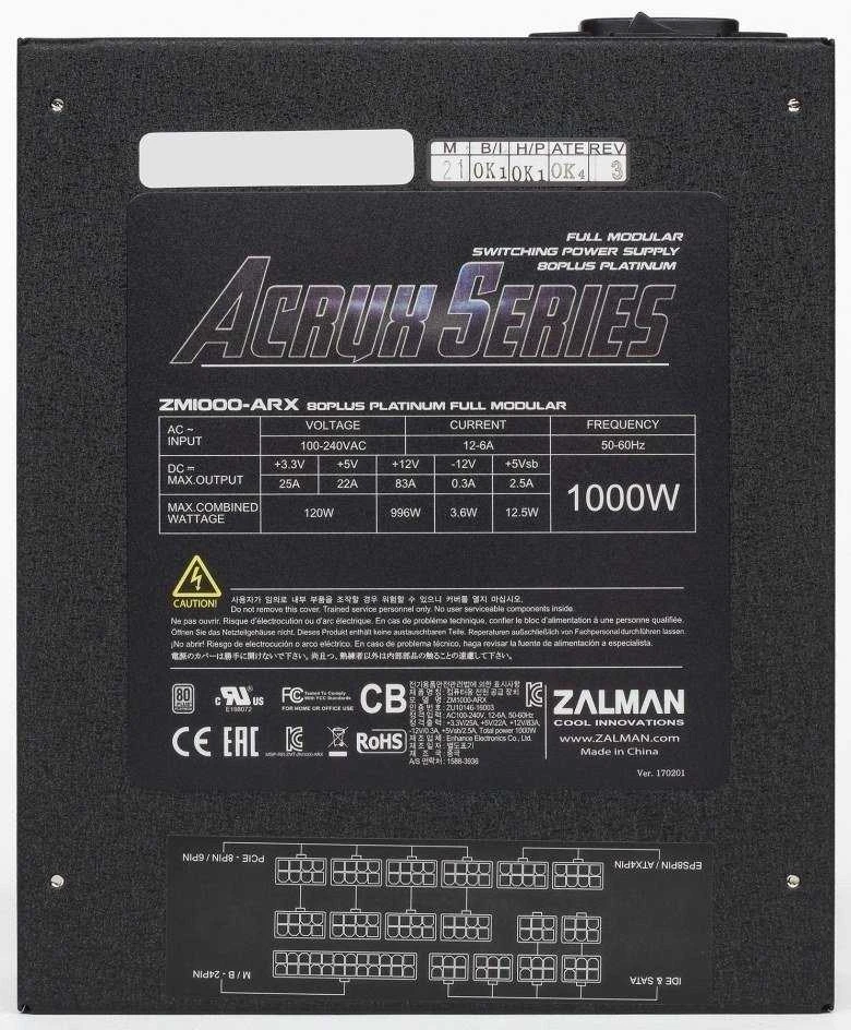 ZALMAN ARX maitinimo blokas 1000W