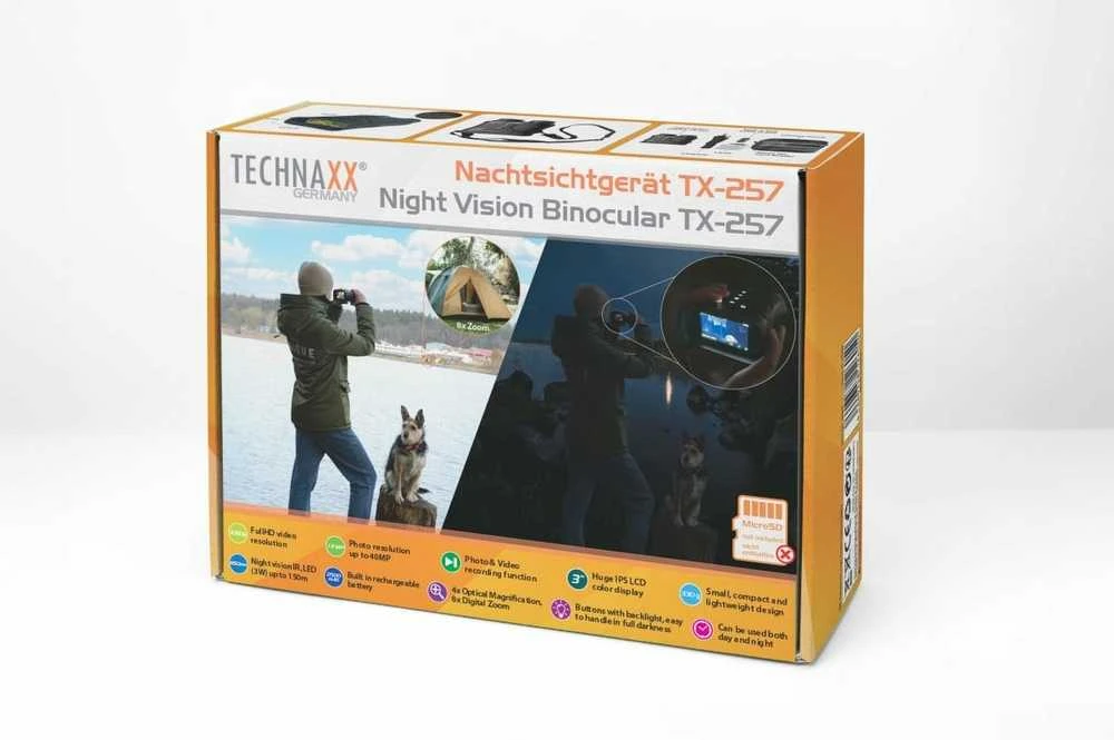 Žiūronai „Technaxx“ naktinio matymo įrenginys, fotografuojantis / filmuojantis (TX-257)