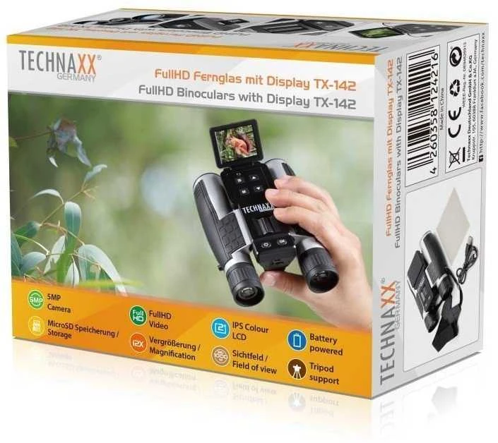 „Technaxx FullHD“ žiūronai su „Ekranas TX-142“