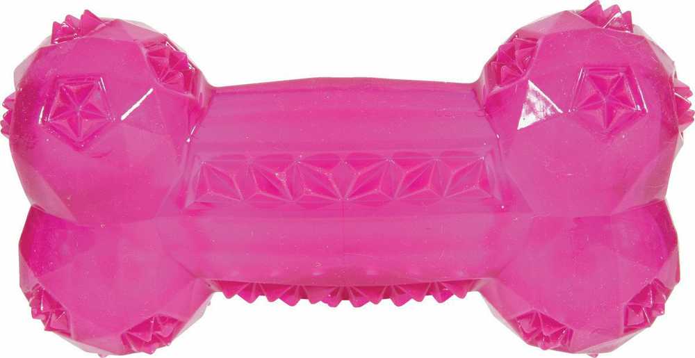 Zolux Žaislas šuniui kaulas TPR POP 12 cm kol. rožinė