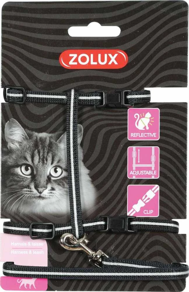 Zolux Juodas katės vaikščiojimo rinkinys