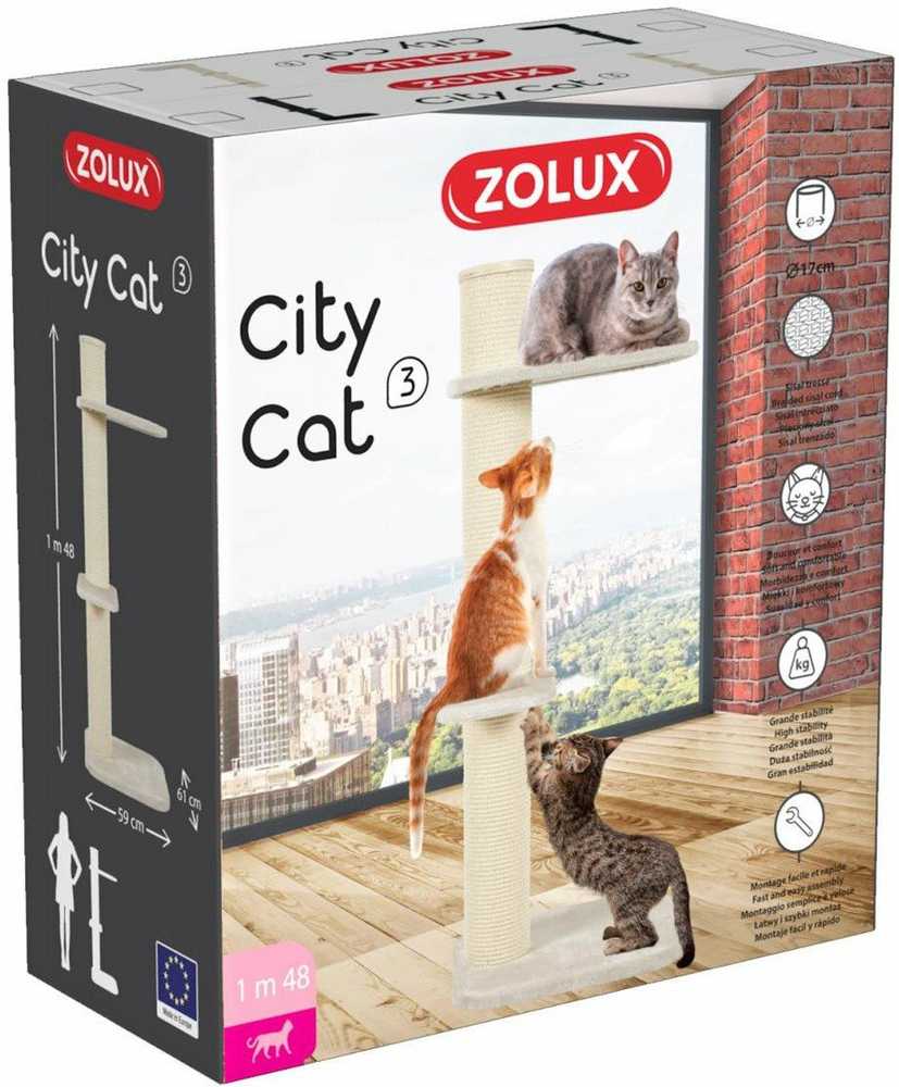 Zolux draskyklė katei CITY CAT 3 590x610x1480 mm kol. smėlio spalva