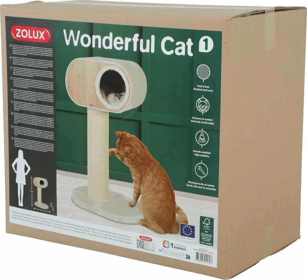 Zolux draskyklė katei WONDERFUL CAT 1 kol. pilka 60x42,5x92 cm