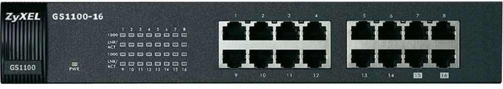 Šakotuvas ZYXEL GS1100-16 16 PORT GIGABIT UNMANAGED SWITCH V3 (5Y WARRANTY)