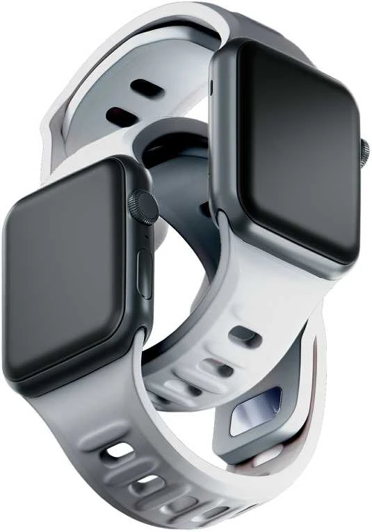 3mk silikoninė Watch apyrankė Apple Watch 38 / 40 / 41 mm - baltos spalvos