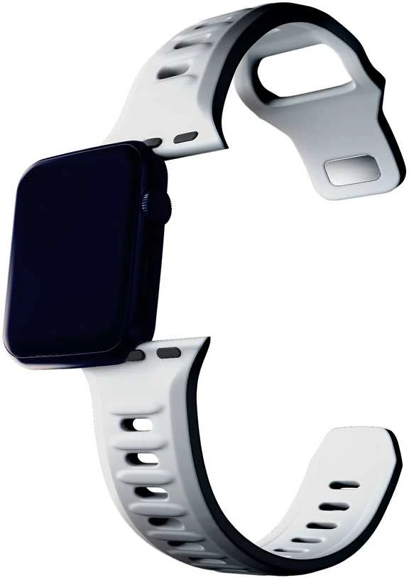 3mk silikoninė Watch apyrankė Apple Watch 38 / 40 / 41 mm - baltos spalvos