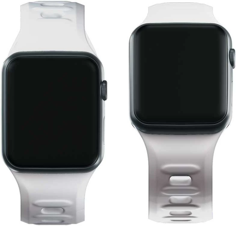 3mk silikoninė Watch apyrankė Apple Watch 38 / 40 / 41 mm - baltos spalvos