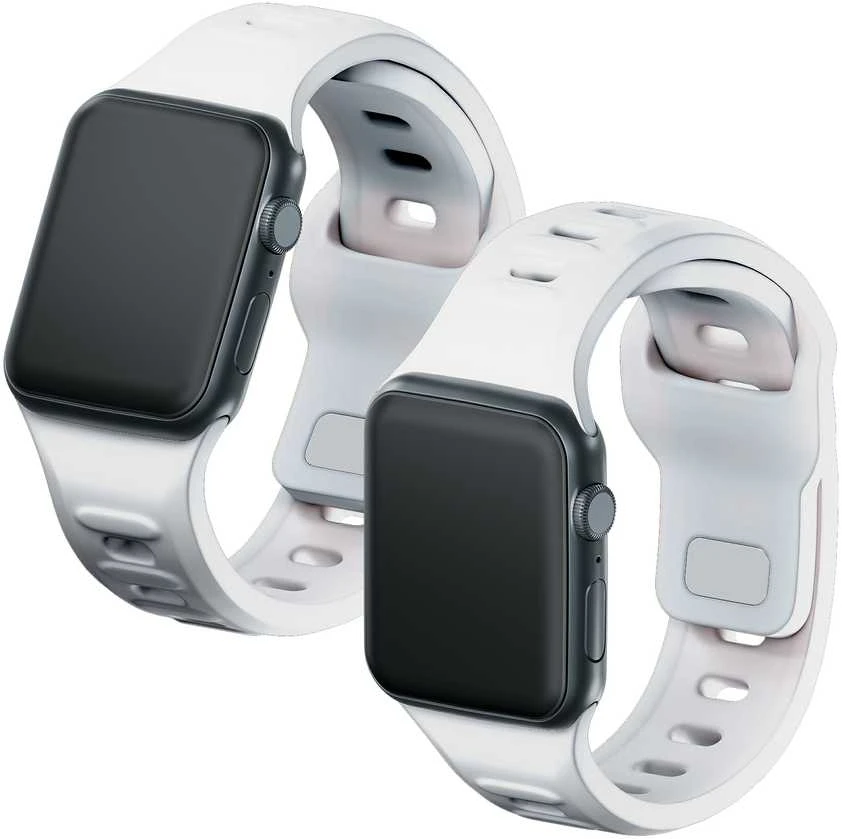 3mk silikoninė Watch apyrankė Apple Watch 38 / 40 / 41 mm - baltos spalvos