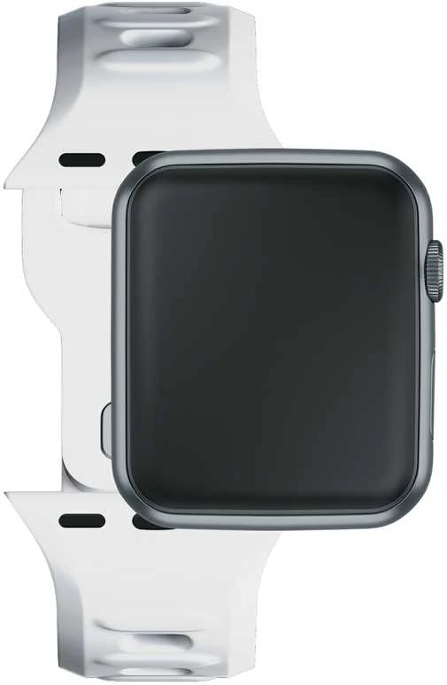 3mk silikoninė Watch apyrankė Apple Watch 38 / 40 / 41 mm - baltos spalvos