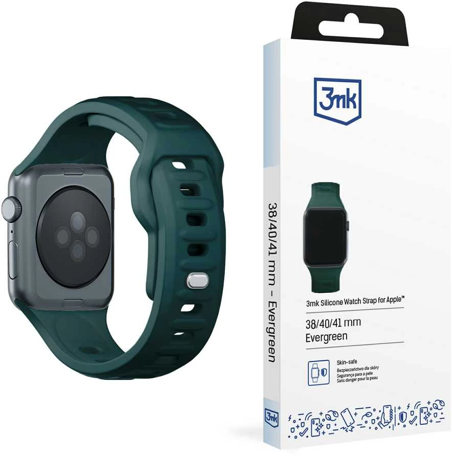 3MK Silicone Watch apyrankė everžalios spalvos for Apple Watch 38/40/41mm