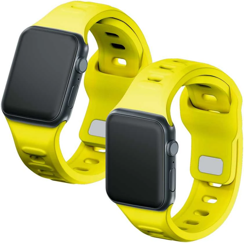3MK silikoninis laikrodžio dirželis geltona/yellowdla Apple Watch 38/40/41mm