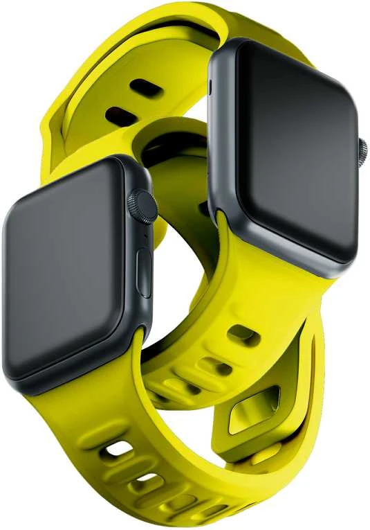 3MK silikoninis laikrodžio dirželis geltona/yellowdla Apple Watch 38/40/41mm