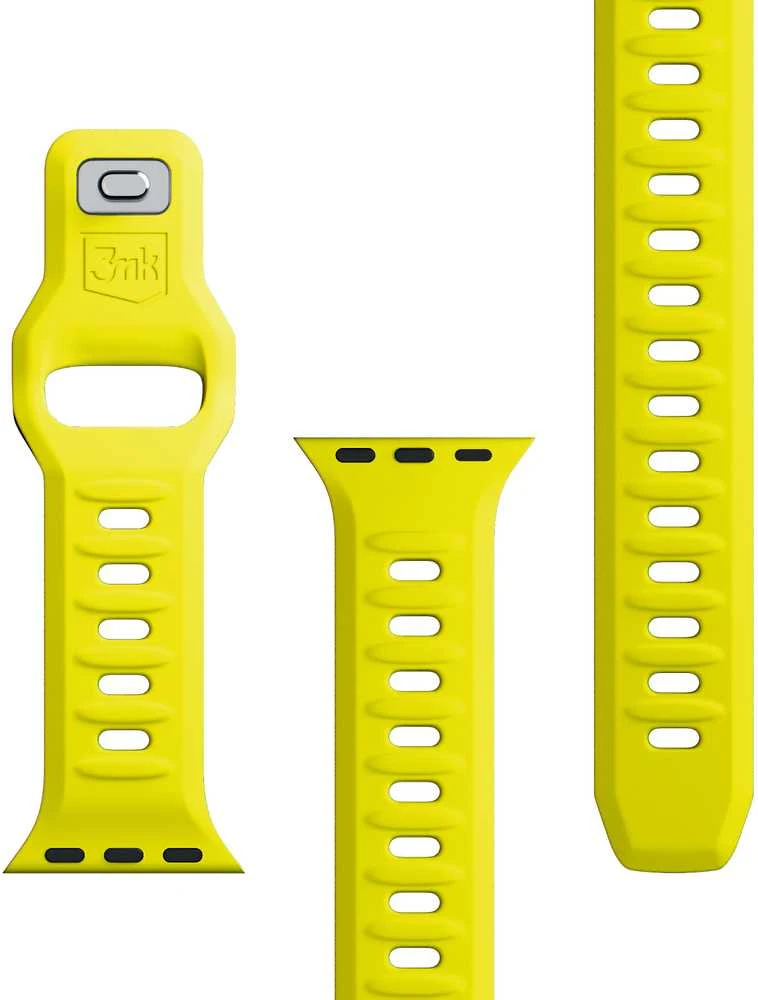 3MK silikoninis laikrodžio dirželis geltona/yellowdla Apple Watch 38/40/41mm