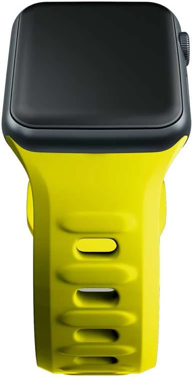 3MK silikoninis laikrodžio dirželis geltona/yellowdla Apple Watch 38/40/41mm