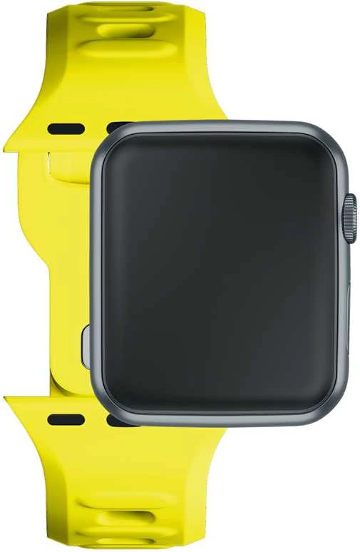 3MK silikoninis laikrodžio dirželis geltona/yellowdla Apple Watch 38/40/41mm