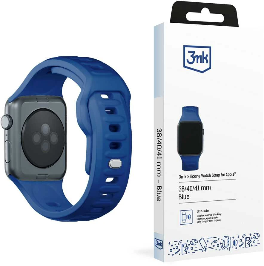 3MK silikoninis laikrodžio dirželis Mėlyna/Bluedla Apple Watch 38/40/41mm