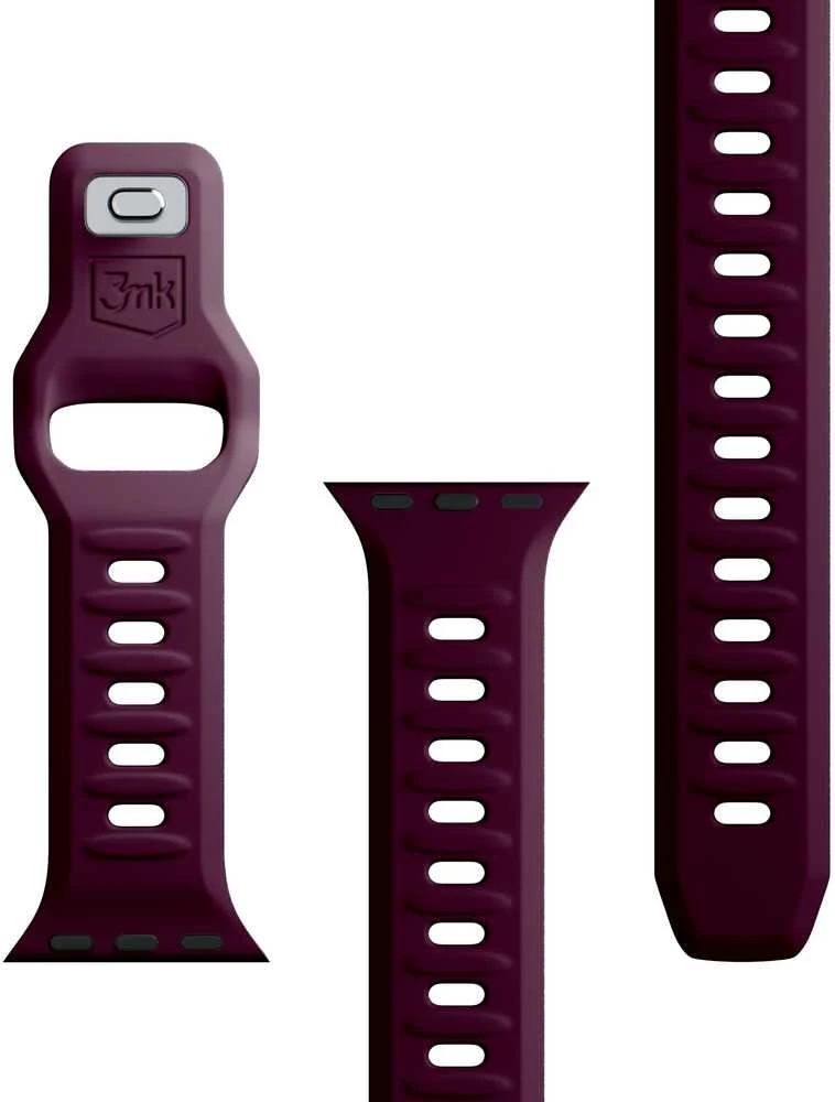 3mk silikoninis dirželis laikrodžiui Apple Watch 38 / 40 / 41 mm - Burgundy