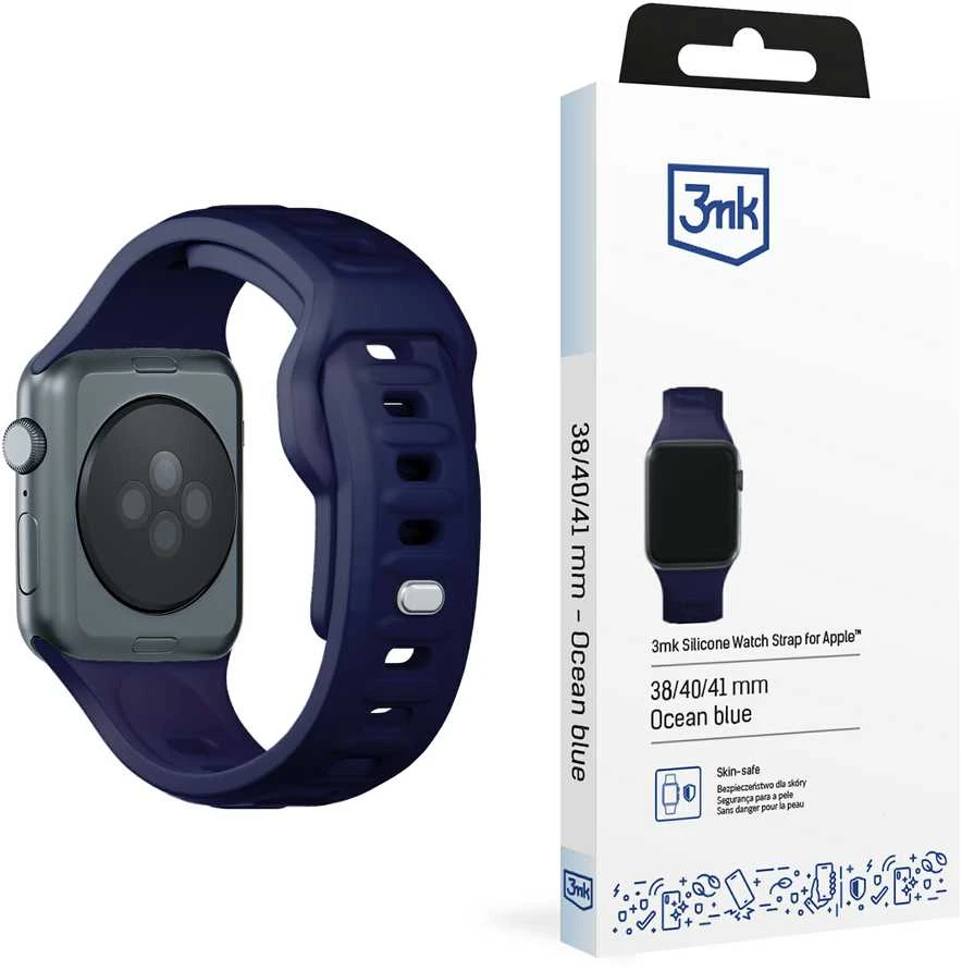 3mk silikoninė apyrankėApple Watch 38 / 40 / 41 mm - mėlynos spalvos