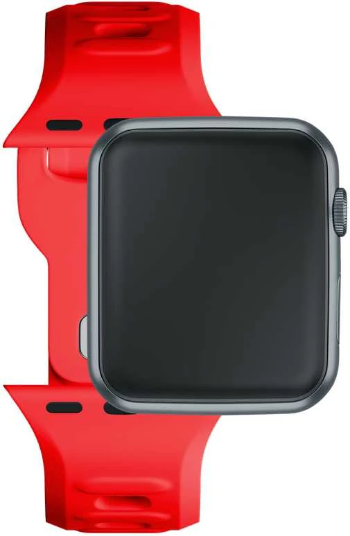 3MK silikoninis laikrodžio dirželis, raudonas, Apple Watch 38/40/41 mm