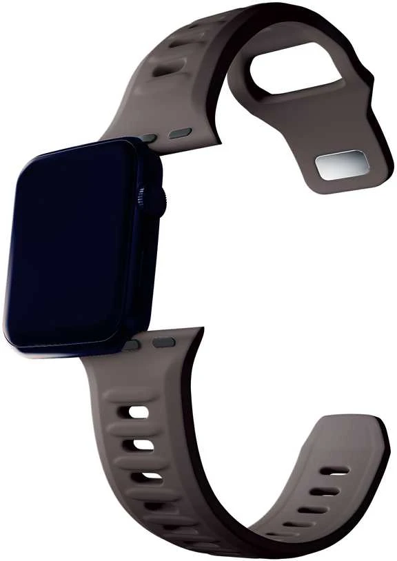 3MK silikoninis laikrodžio dirželis pilkšvai rudas Apple Watch 38/40/41 mm