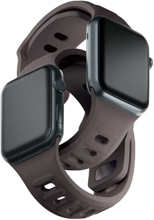 3MK silikoninis laikrodžio dirželis pilkšvai rudas Apple Watch 38/40/41 mm