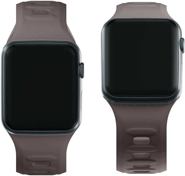 3MK silikoninis laikrodžio dirželis pilkšvai rudas Apple Watch 38/40/41 mm