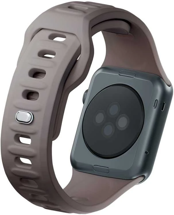 3MK silikoninis laikrodžio dirželis pilkšvai rudas Apple Watch 38/40/41 mm