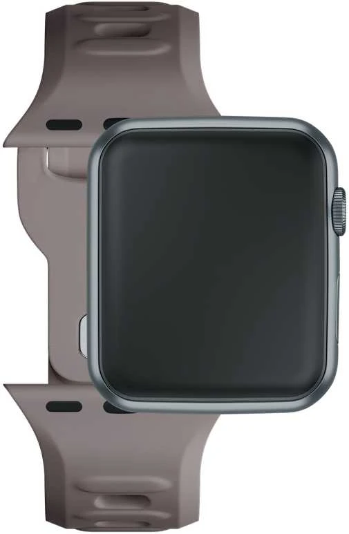 3MK silikoninis laikrodžio dirželis pilkšvai rudas Apple Watch 38/40/41 mm