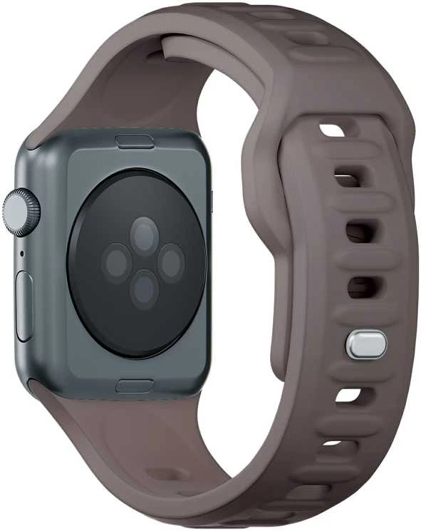 3MK silikoninis laikrodžio dirželis pilkšvai rudas Apple Watch 38/40/41 mm