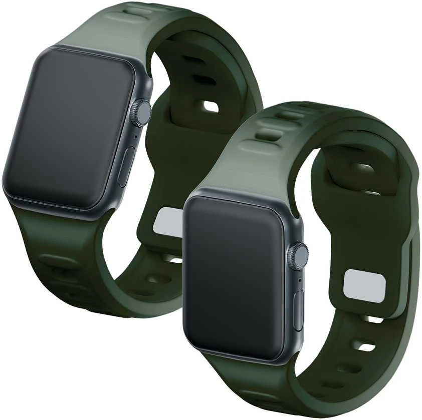 3MK Silicone Watch apyrankė Dark žalios spalvos for Apple Watch 42/44/45/49mm