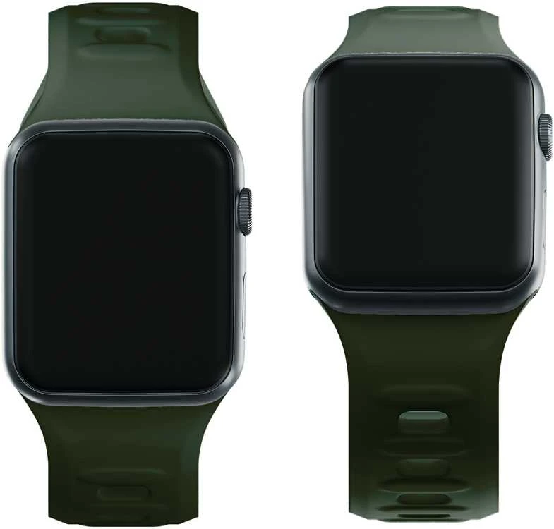 3MK Silicone Watch apyrankė Dark žalios spalvos for Apple Watch 42/44/45/49mm