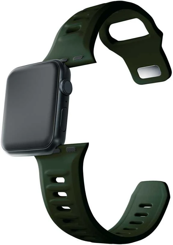 3MK Silicone Watch apyrankė Dark žalios spalvos for Apple Watch 42/44/45/49mm
