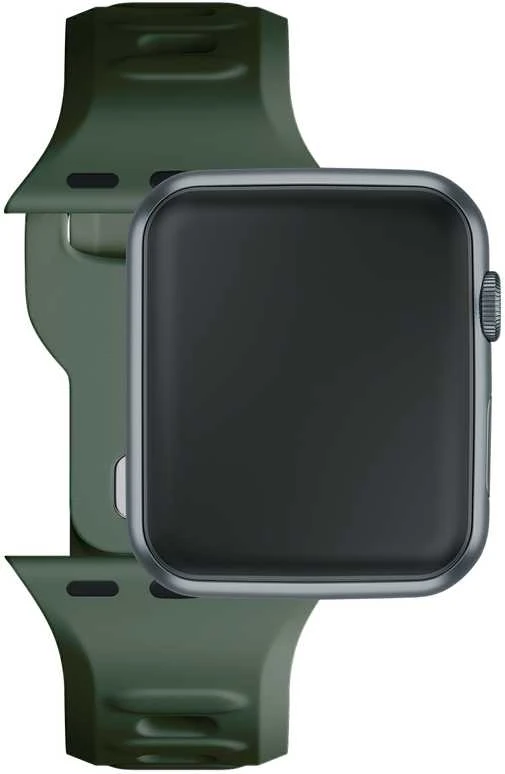 3MK Silicone Watch apyrankė Dark žalios spalvos for Apple Watch 42/44/45/49mm