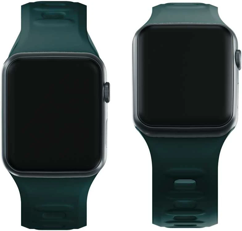 3mk silikoninė apyrankė Apple Watch 42 / 44 / 45 / 49 mm - žalios spalvos