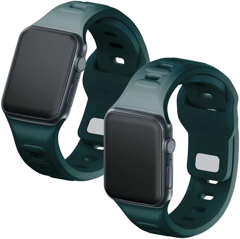 3mk silikoninė apyrankė Apple Watch 42 / 44 / 45 / 49 mm - žalios spalvos