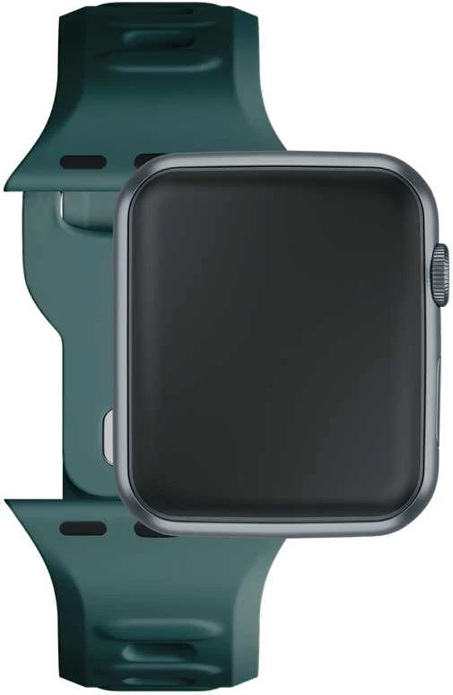 3mk silikoninė apyrankė Apple Watch 42 / 44 / 45 / 49 mm - žalios spalvos