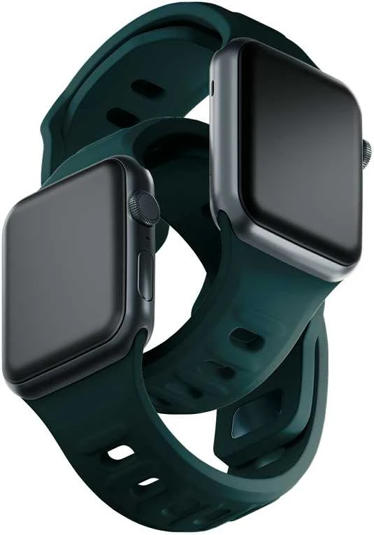 3mk silikoninė apyrankė Apple Watch 42 / 44 / 45 / 49 mm - žalios spalvos