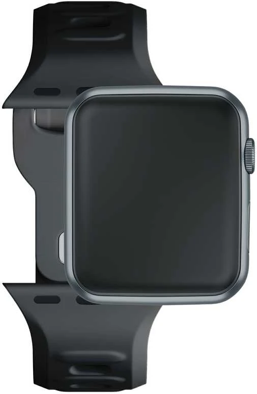 3MK Silicone Watch apyrankė juodos spalvos for Apple Watch 42/44/45/49mm