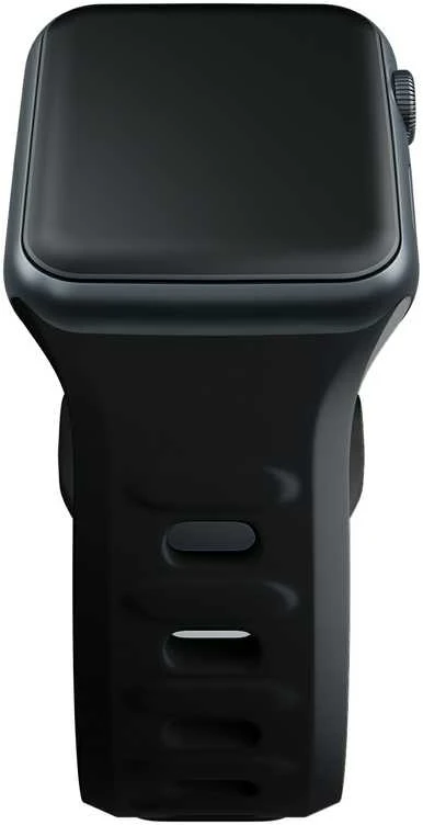 3MK Silicone Watch apyrankė juodos spalvos for Apple Watch 42/44/45/49mm