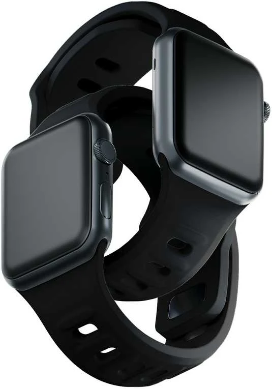 3MK Silicone Watch apyrankė juodos spalvos for Apple Watch 42/44/45/49mm