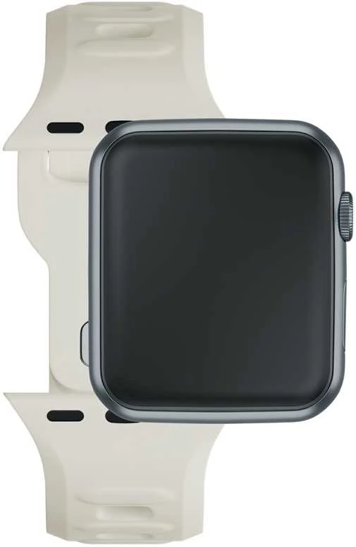 3MK silikoninis laikrodžio dirželis, smėlio spalvos, skirtas „Apple Watch 42/44/45/49 mm“
