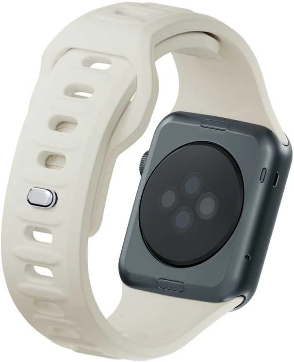 3MK silikoninis laikrodžio dirželis, smėlio spalvos, skirtas „Apple Watch 42/44/45/49 mm“