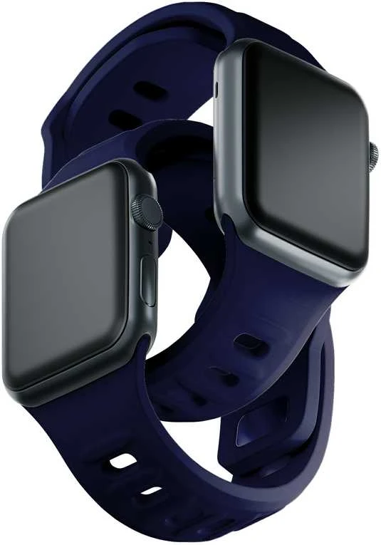 3mk silikoninė apyrankė Apple Watch 42 / 44 / 45 / 49 mm - mėlynos spalvos