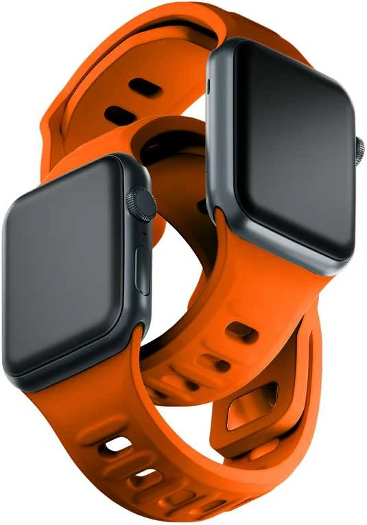 3MK Silicone Watch apyrankė oranžinės spalvos for Apple Watch 42/44/45/49mm